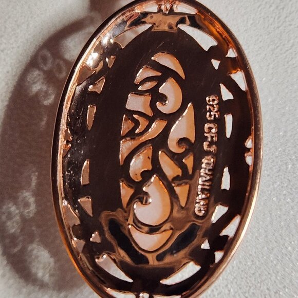 JTV Pink Opal 18K Rose Gold Over Silver Pendant - Picture 8 of 9